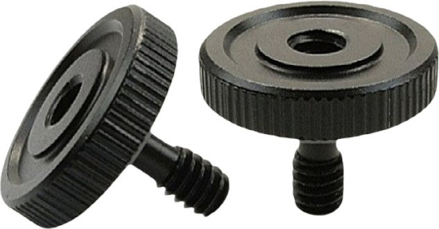 Dual L Form Kamera-Stativmontageschraube aus Aluminiumlegierung in Schwarz mit 1/4 Zoll Doppelgewinde für Kamerablitz und Zubehör - Bild 1