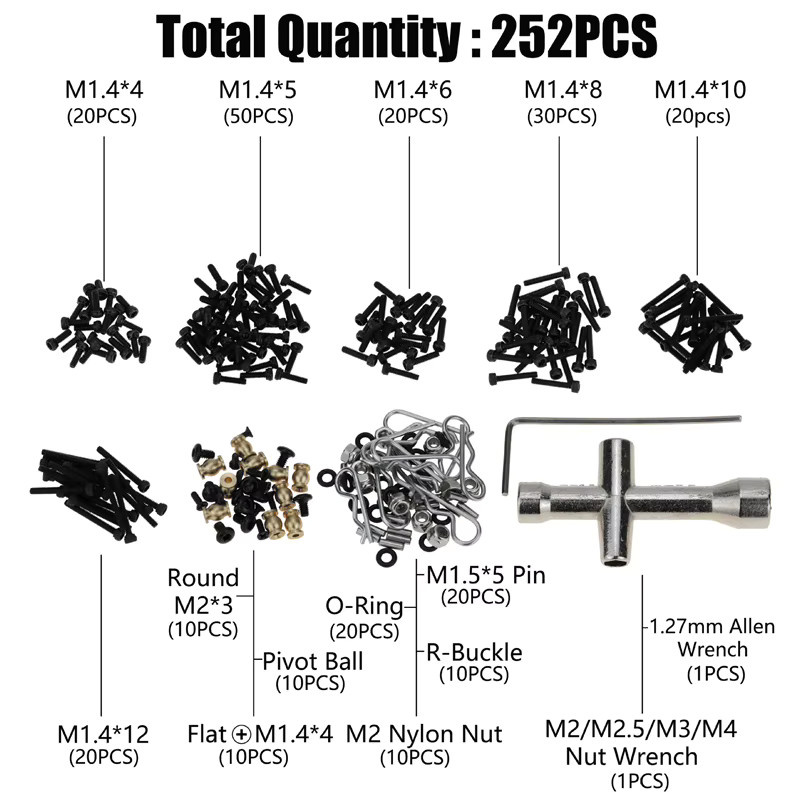 RUICHEN TECHNOLOGY RC Auto Metall Upgrade Schraube Werkzeug Box, Zubehör, 1:24 - Bild 2