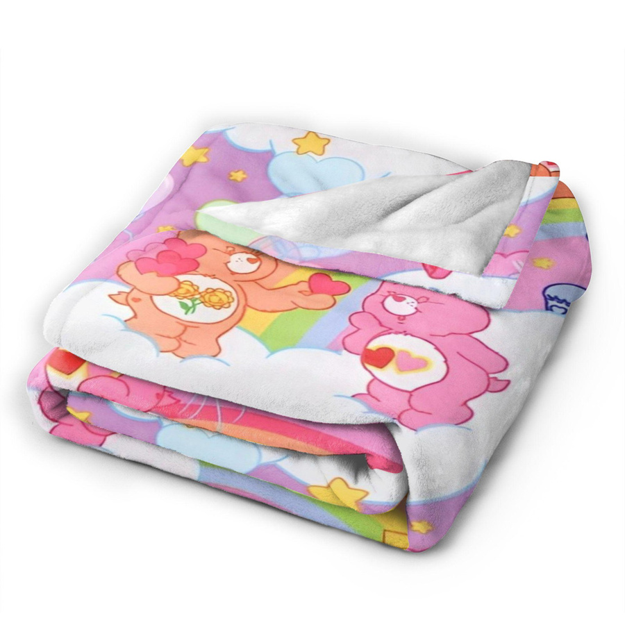 ZX Blanket Flanell Tagesdecke mit Cartoon Glücksbären Motiv in Multicolor, B/B/H: 203 x 152 cm - Bild 3