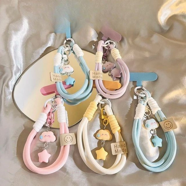Cloud Star Universal Handy-Lanyard und Kamerakette als Anhänger und Schlüsselanhänger in Purple - Bild 1