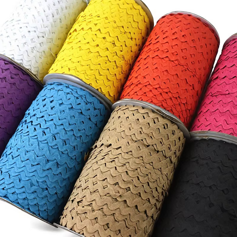 Meetee Gewelltes Spitzenband aus Polyester für Kostüme und Dekorationen, Breite: 0,8 cm, Farben: Beige und Multicolour - Bild 6