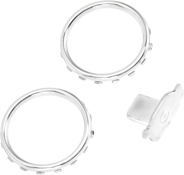 DIYelecs Dekorative Akzentringe für Xbox Elite Series 2 Controller in Silber Matt Chrom als Ersatz für die Schaltertasten - Bild 1