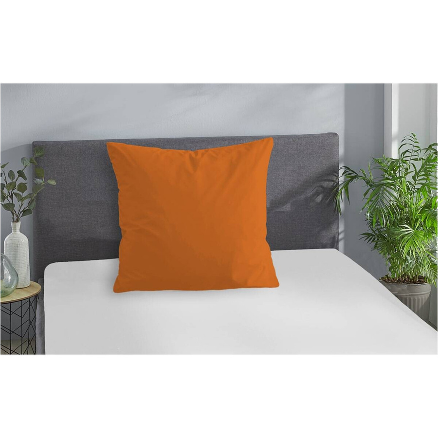 Pocoline Kissenbezug Jersey aus Baumwolle in Rost/Orange mit Reißverschluss, B/L: 80 x 80 cm - Bild 2