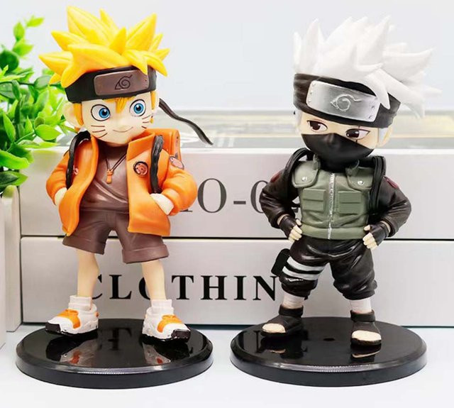 Bandai Anime-Figur Kakashi Naruto Uzumaki Q Edition Rucksack Modell Multicolor mit Basis für Desktop-Ornamente - Bild 1