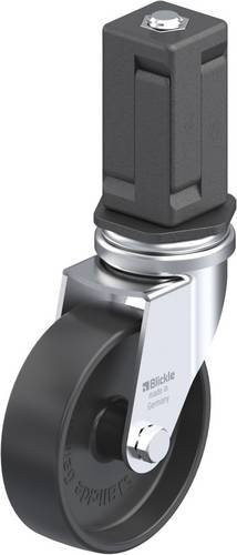 Blickle LRA-POA 75G-EV05 Lenkrolle mit Rad-Durchmesser 75 mm und einer Tragfähigkeit von 75 kg in Schwarz und verzinkter Stahl-Ausführung - Bild 1
