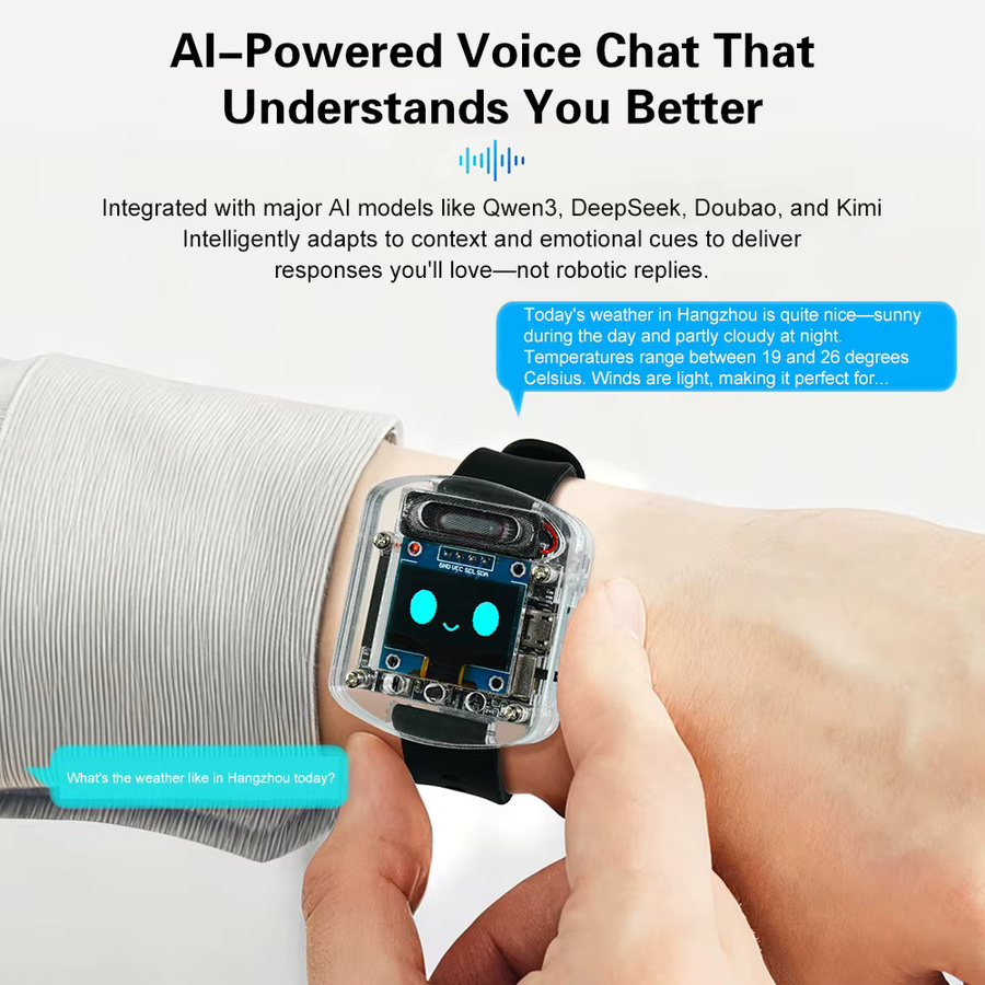 Xiaozhi AI Electronic Voice Watch Kit ESP32 S3 N16R8 Entwicklungsboard mit OLED-Bildschirm und KI-Sprachsteuerung in Rot - Bild 2