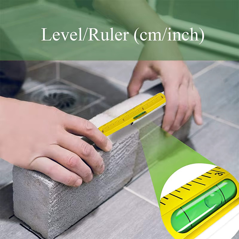 100 Stück Multitool Kugelschreiber von YUHOME Store in Gelb und Multicolour mit Nivellierlineal aus Metall - Bild 1