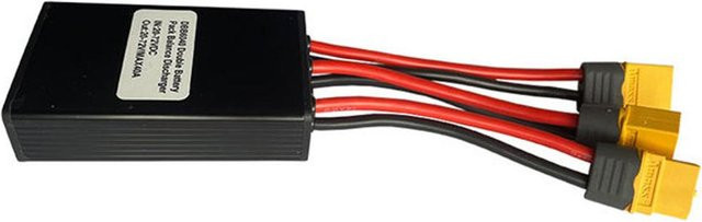 ZuiyouSports Doppelbatterie-Anschluss und Entladewandler für elektrische Fahrräder, 20V-72V 40A, Schwarz - Bild 1