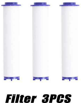 Yiran Furniture Druckduschset mit Lüfterfilter-Duschkopf und One-Touch-Wasserstopp in Weiß - Bild 1
