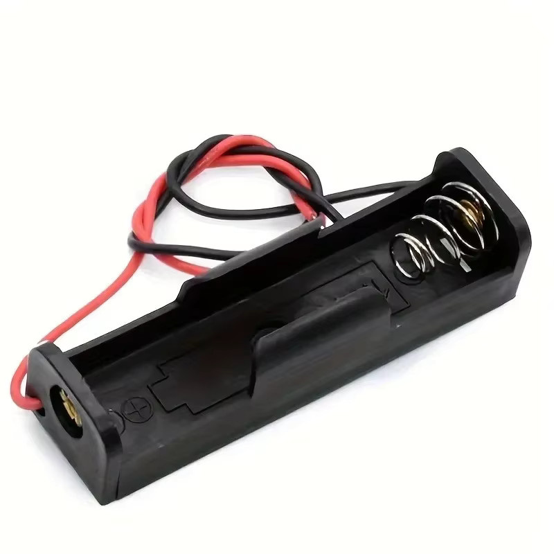 YYMSF 5er Set 18650 Batteriehalter mit Draht Anschluss, Schwarz, 1 Slot pro Box - Bild 3