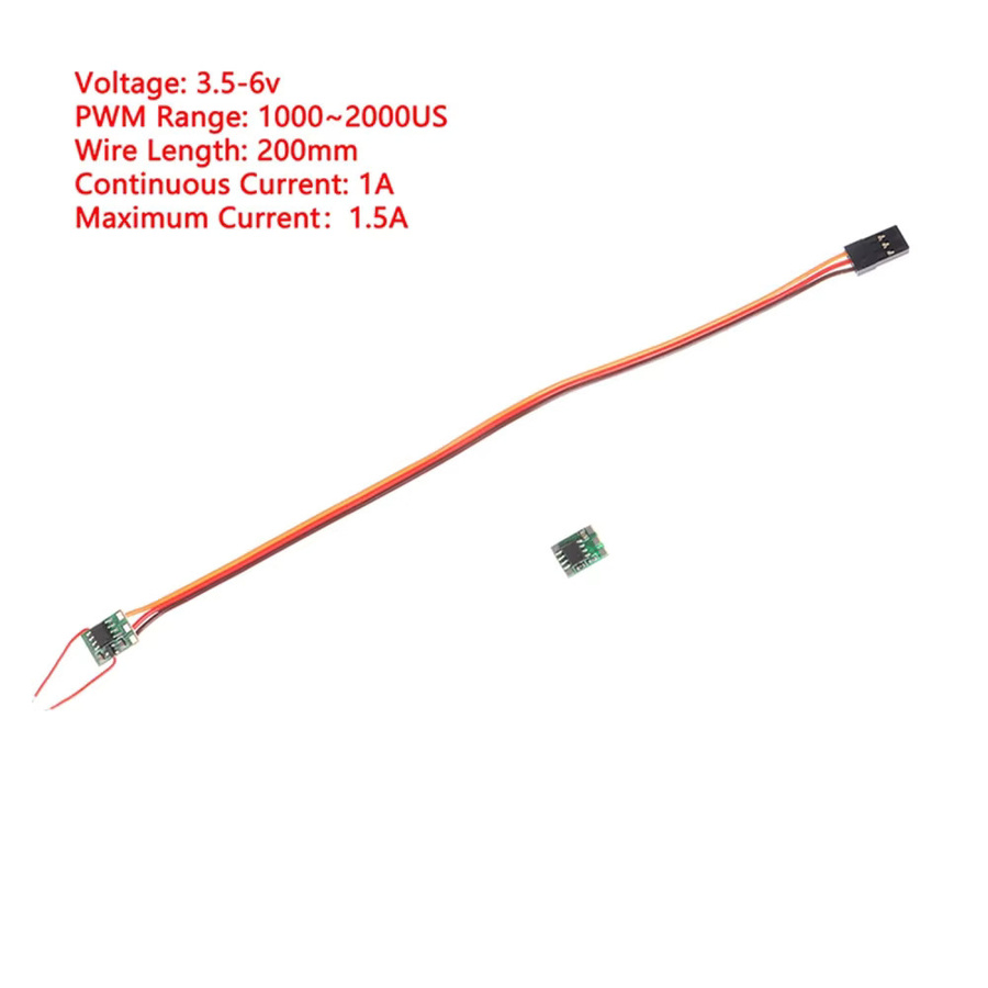 diymore Bidirektionaler gebürsteter ESC Geschwindigkeitsregler für RC-Modellboote und Tanks, DC 3,5–8,4 V - Bild 2