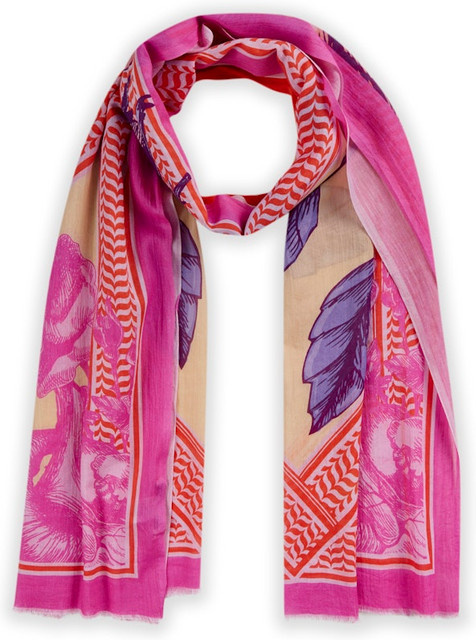 Codello Schal Organic Cotton, Flower Heart, Damen, 100x180cm - Bild 1