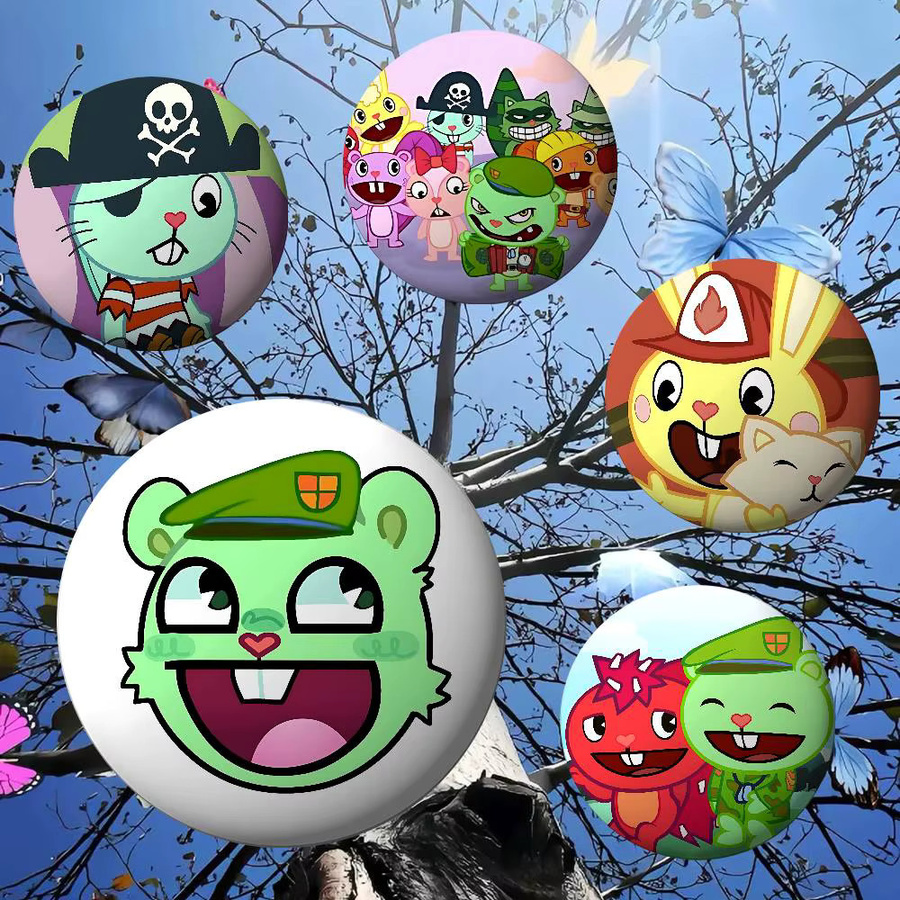 Anstecknadel Happy Tree Friends, Metall, Unisex - Bild 4