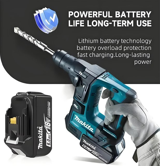 Makita BL1860 Akku 18V 6Ah Lithium-Ionen Akku in Schwarz - Bild 1