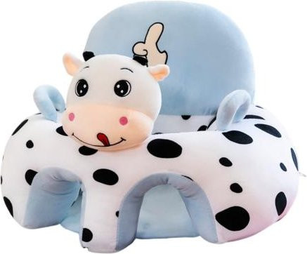 Amusedly Baby-Sofa-Stuhl mit Cartoon-Tier Design in Kuh-Optik, rutschfest mit Griffen und Beinlöchern - Bild 1