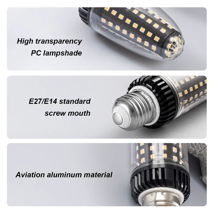 YORYZENG LED Mais Birne Energiesparende Lampe mit 360 Grad Lichtverteilung in E14 oder E27 Fassung - Bild 4