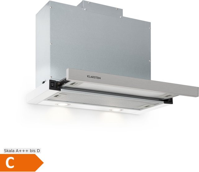 Klarstein Mariana 60 Flachschirmhaube in Weiß mit Abluftfunktion, 500 m³/h und LED-Beleuchtung - Bild 1