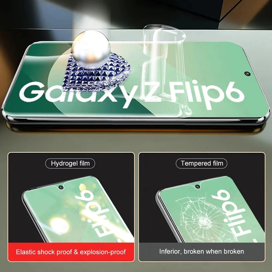 999D Hydrogel-Displayschutzfolie für Samsung Galaxy Z Flip 7, 6, 5, 4, transparent, kratzfest und gebogen - Bild 5