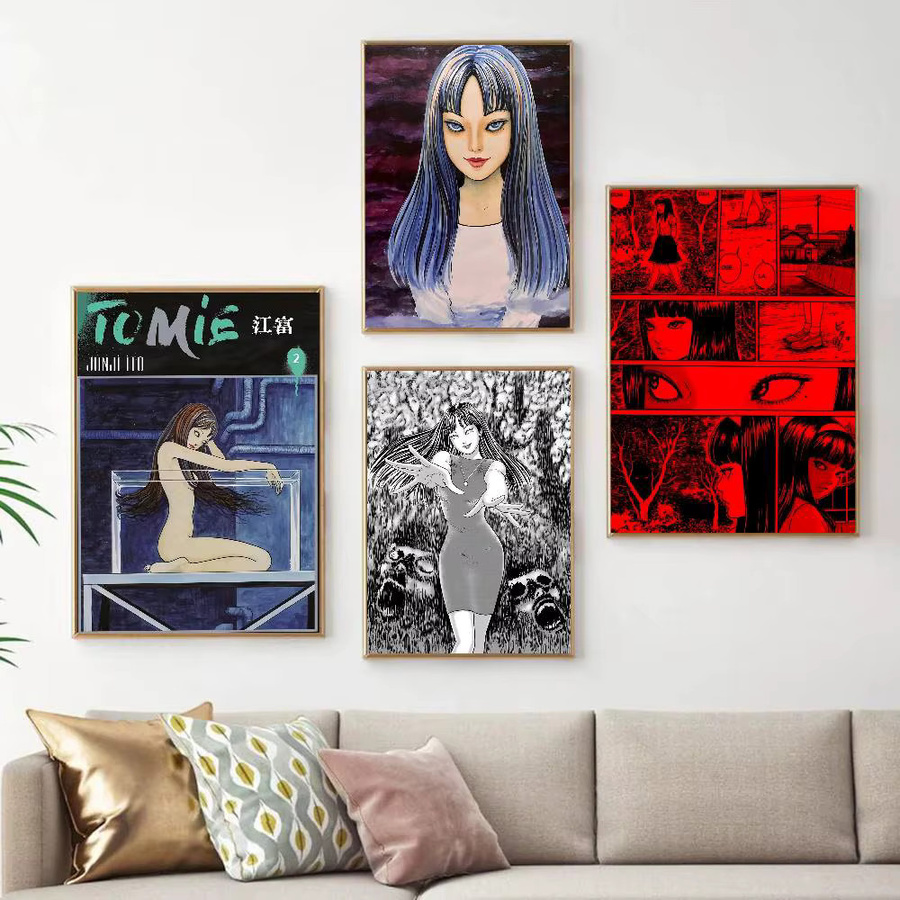 Junji Ito Tomie Retro Klebeposter Rastar Wandaufkleber Multicolour - Bild 2