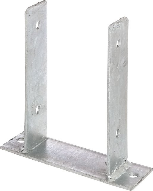 GAH Alberts U-Pfostenträger zum Aufschrauben, feuerverzinkt, Silber, B/H: 60 x 50 mm, Höhe: 200 mm - Bild 1