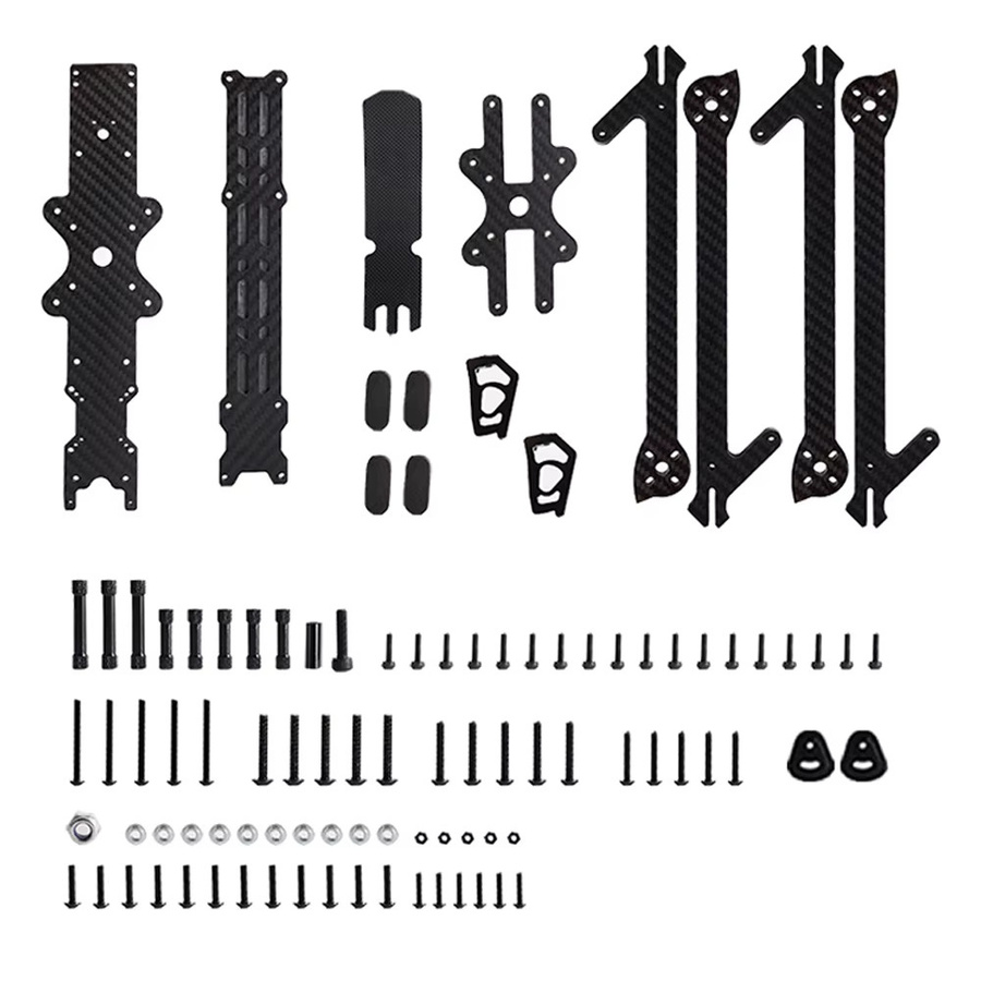 Readytosky XL10 V6 10 Zoll Carbon Rahmen Kit für Super Long Range FPV, Schwarz, Radstand: 420 mm, mit 7 mm Armen für O3 Air Unit/Vista - Bild 3