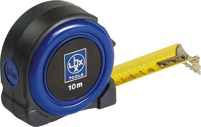 LUX-TOOLS Taschenbandmaß Professional, Blau, 10 m - Bild 1