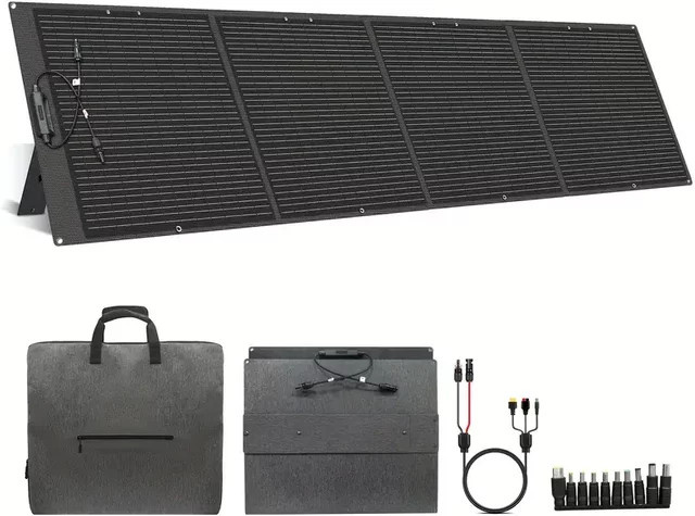 Sukflow Solarpanel Faltbar 200 W Monokristallines Solarladegerät Schwarz für Camping und Outdoor - Bild 1