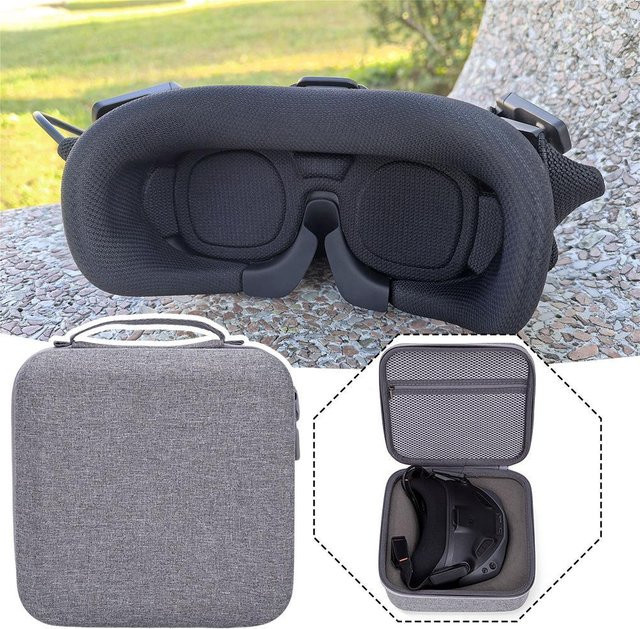 Wasserdichte Schutzhülle DJI Brille N3 und DJI Neo Tragbare Hartschalen-Tasche in Grau - Bild 1