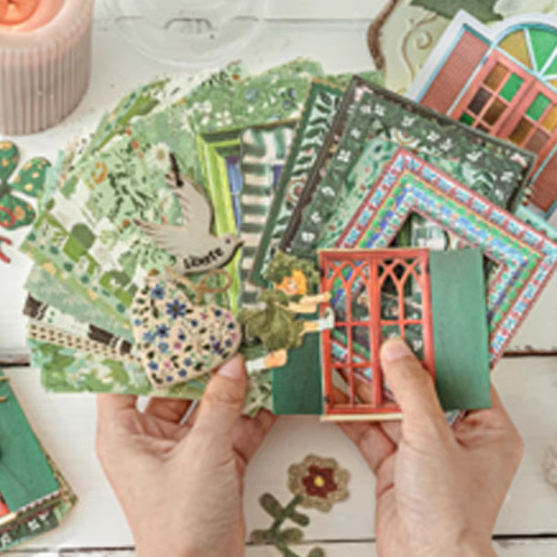 Mr. Paper Garten-Postbüro-Serie dekoratives Kartenpapier mit geprägtem Relief, 45 Blatt, Mehrfarbig - Bild 1