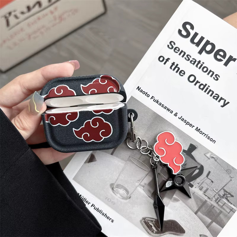 Bandai Naruto Anime Silikon-Schutzhülle für Airpods Pro 2, Airpods 4, transparent mit Haken, stoßfest - Bild 2