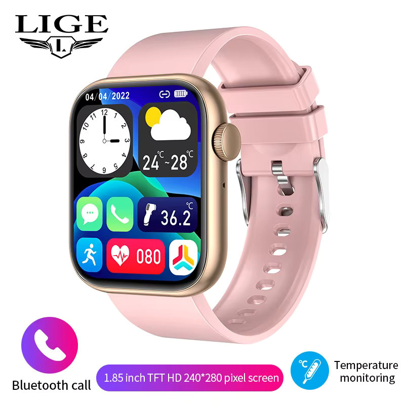 LIGE Smartwatch, Schwarz, Silikon, Damen - Bild 6