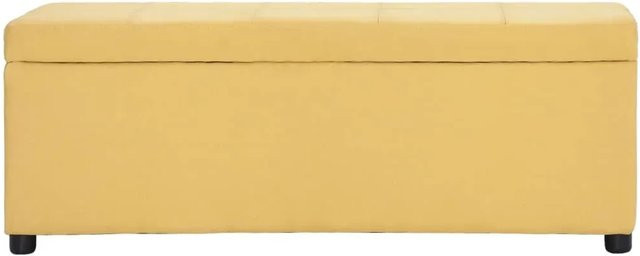 vidaXL Sitzbank mit Staufach und Schuhregal in Gelb - Bild 1