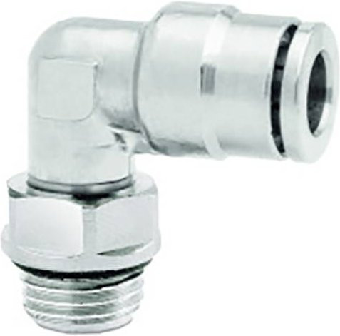 Norgren IMI Winkelverbinder drehbar 102470628 Silber Außengewinde: 1/4 Rohr-Ø: 6mm - Bild 1
