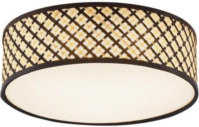 QAZQA Tremmo Orientalische Rattan Deckenleuchte in Schwarz mit Durchmesser 40 cm - Bild 1