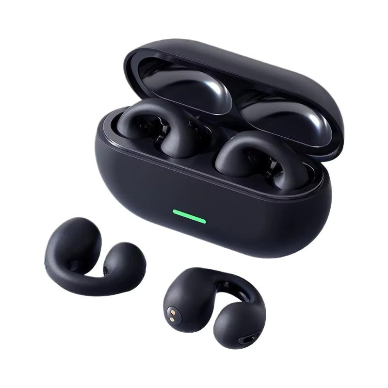 eelhoe T75 Fone Soft-Silikon-Ohrclip Bluetooth-Kopfhörer mit Geräuschunterdrückung in Schwarz - Bild 3