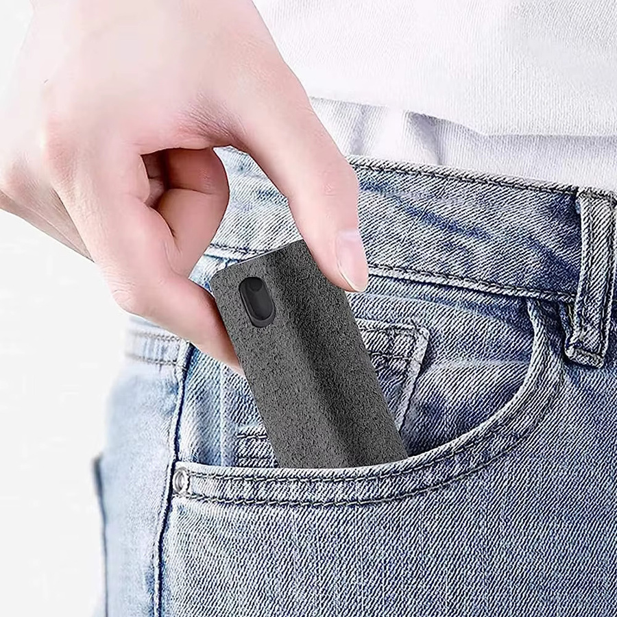 SDYIGOE 2-in-1 Touchscreen-Nebelreiniger mit Mikrofasertuch in Schwarz für Handys, Laptops und Tablets - Bild 2
