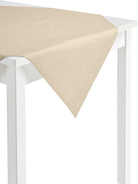 Tischdecke Heine in Beige, fleckenabweisend und abwaschbar, Material: 70% Baumwolle, 30% Polyester - Bild 1