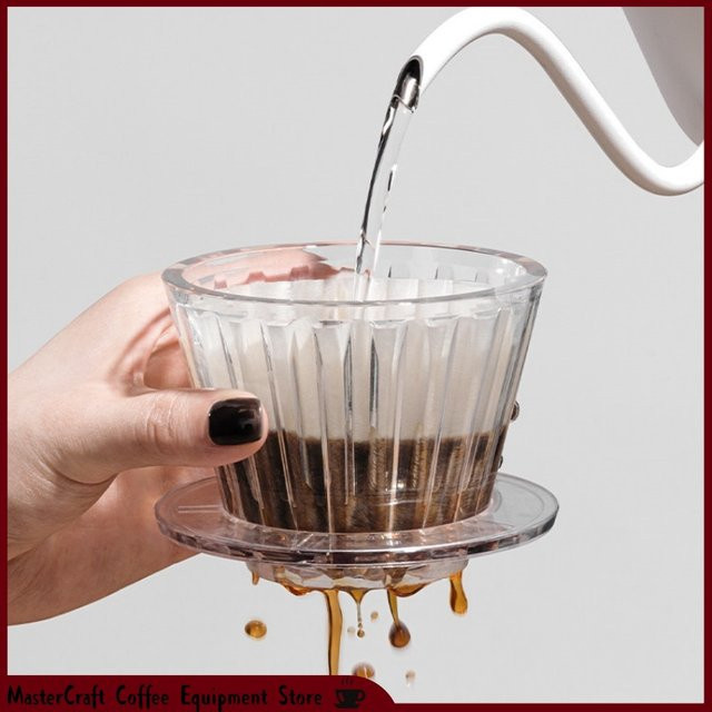 Timemore Golden Dragon Cup Cake Filterbecher für Handfilter-Kaffee, transparent, rund - Bild 1