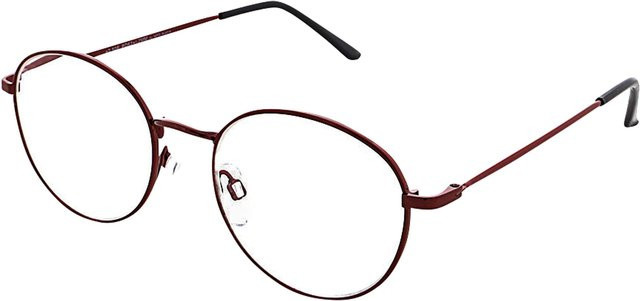 Quickreader Lesebrille, Metall, Rund, Vollrand, Rot, Unisex - Bild 1