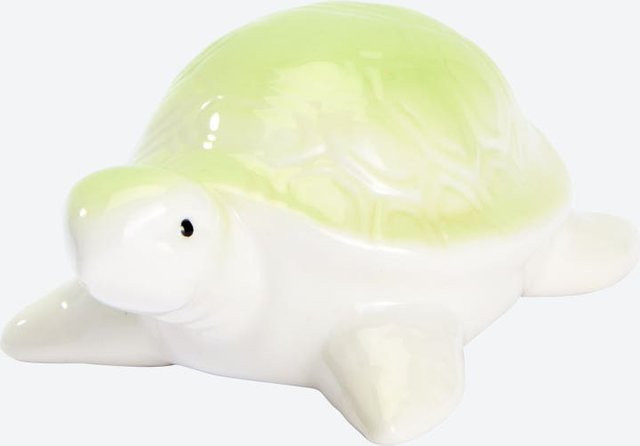 NKD Deko-Schildkröte aus Keramik in Weiß und Grün, B/T/H: 12 x 5 x 7,5 cm - Bild 1