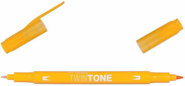 Tombow TwinTone Fasermaler Chrome Yellow mit feiner Spitze - Bild 1