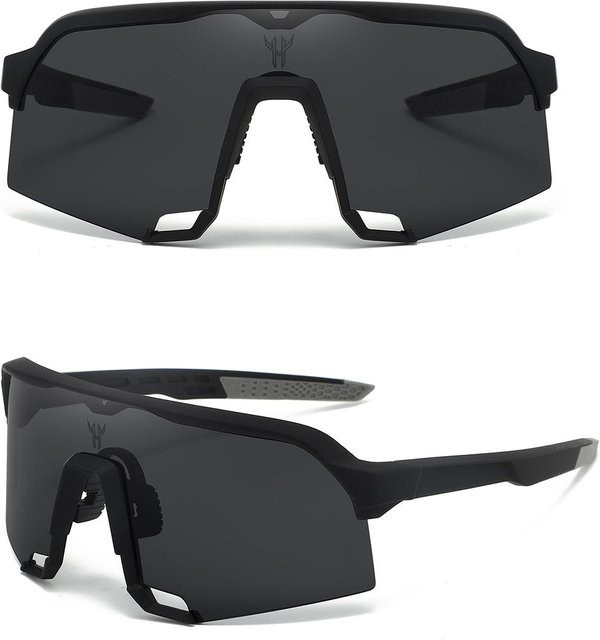 Yiran toy Sportsonnenbrille, Vollrand, Kunststoff, Schwarz, Unisex - Bild 1