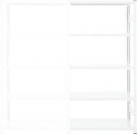 ORDO Professional Steckregal Anbauregal aus Stahl, modular, 5 Fachböden, Farbe: Weiß, B/T/H: 131,0 x 63,5 x 250,0 cm - Bild 1