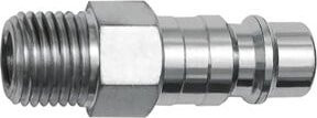 Riegler Nippel für Kupplungen NW 7,2 aus Stahl in Silber mit NPT 1/4 AG - Bild 1