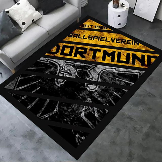 On My Love Home Dortmund Teppich in Schwarz, modern und abstrakt, rutschfest und waschbar, B/T: 200 x 160 cm - Bild 1