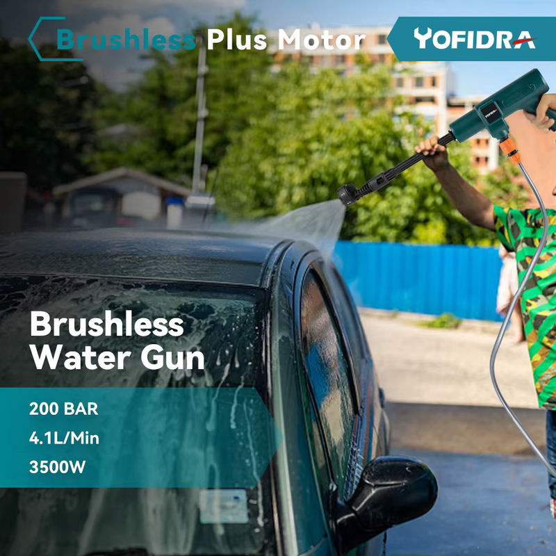 Yofidra 6 in 1 Akku Hochdruckreiniger mit 200 Bar und Schaumgenerator, kompatibel mit Makita Akku - Bild 3