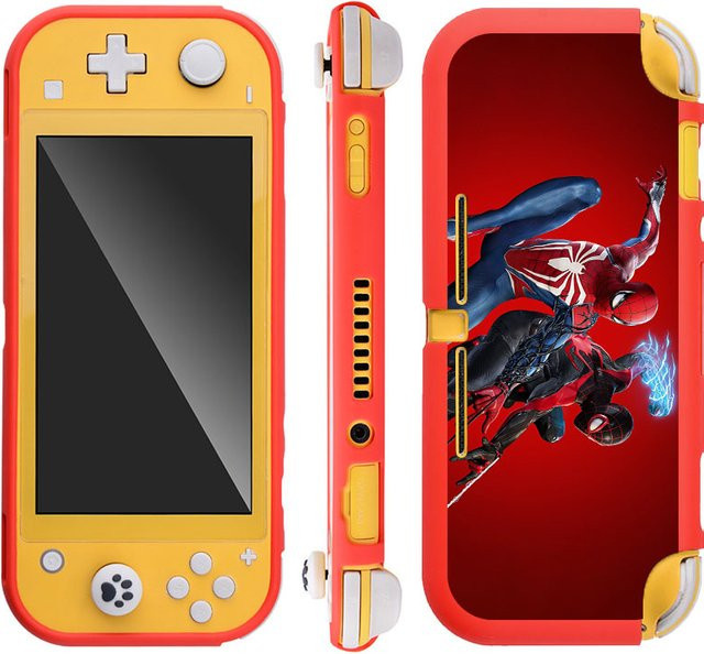 Schutzhülle im Spider-Theme für deine Nintendo Switch Lite aus weichem TPU-Silikon in Rot - Bild 1