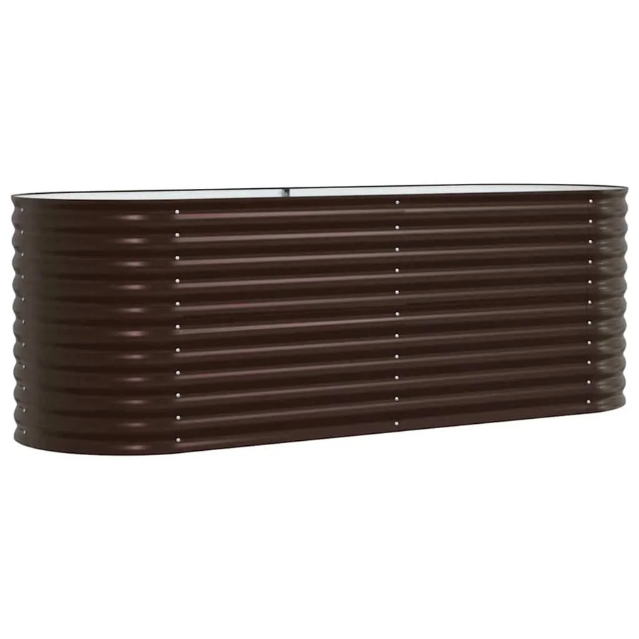vidaXL Hochbeet aus Stahl in Braun, B/T/H: 240 x 80 x 81 cm - Bild 2