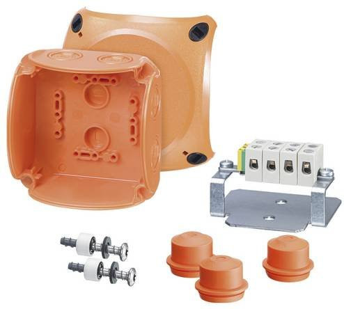 Hensel Kabelabzweigkasten FK 0404 in Orange aus Kunststoff zur Wandmontage - Bild 1