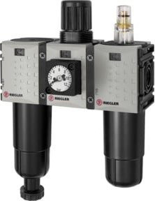 Riegler Kompaktmanometer FUTURA-mini 3-teiliges Set aus Metall in Silber, Anschluss G 1/4, Messbereich 0,5-8 bar - Bild 1